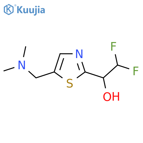 1-{5-(dimethylamino)methyl-1,3-thiazol-2-yl}-2,2-difluoroethan-1-ol structure