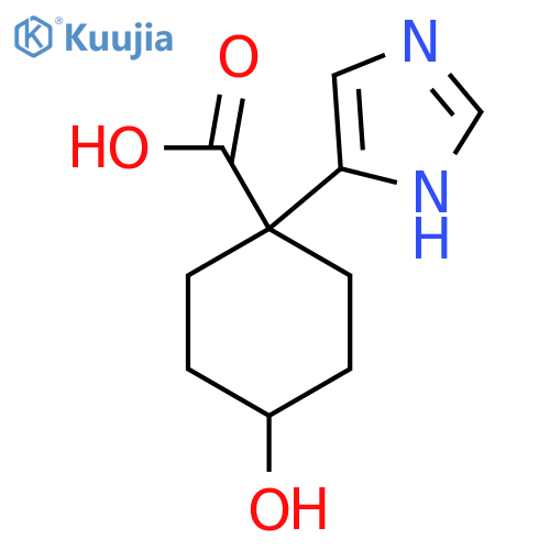4-hydroxy-1-(1H-imidazol-5-yl)cyclohexane-1-carboxylic acid structure