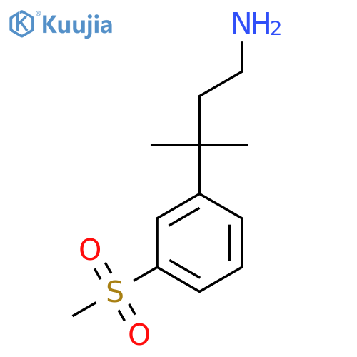 3-(3-methanesulfonylphenyl)-3-methylbutan-1-amine structure