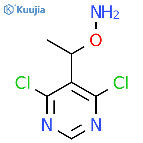 O-1-(4,6-dichloropyrimidin-5-yl)ethylhydroxylamine structure