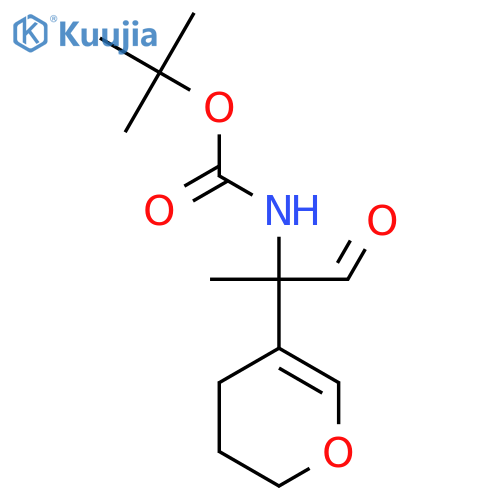 tert-butyl N-2-(3,4-dihydro-2H-pyran-5-yl)-1-oxopropan-2-ylcarbamate structure