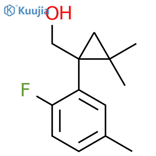 1-(2-fluoro-5-methylphenyl)-2,2-dimethylcyclopropylmethanol structure