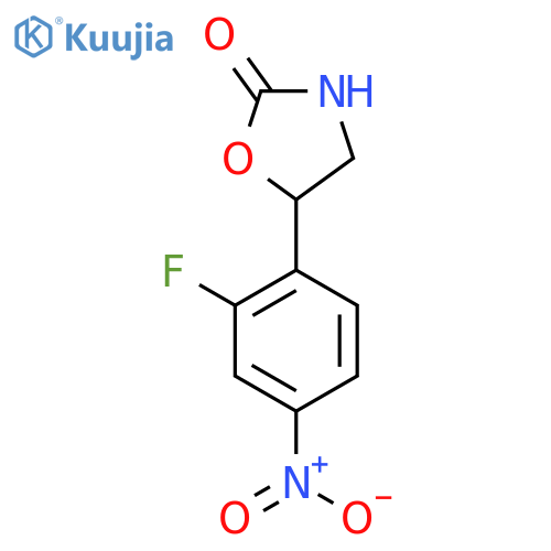 5-(2-fluoro-4-nitrophenyl)-1,3-oxazolidin-2-one structure
