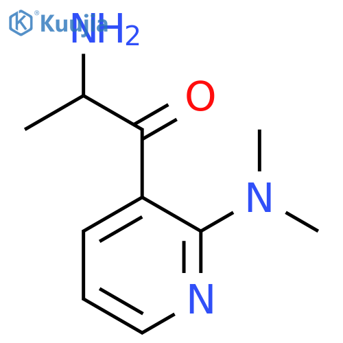 2-amino-1-2-(dimethylamino)pyridin-3-ylpropan-1-one structure