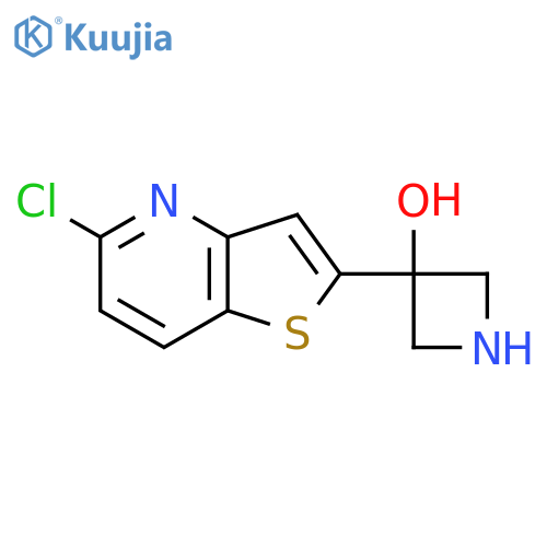3-{5-chlorothieno3,2-bpyridin-2-yl}azetidin-3-ol structure