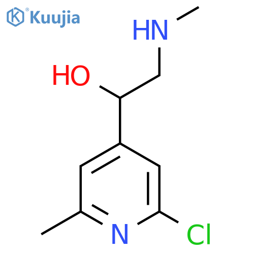 1-(2-chloro-6-methylpyridin-4-yl)-2-(methylamino)ethan-1-ol structure