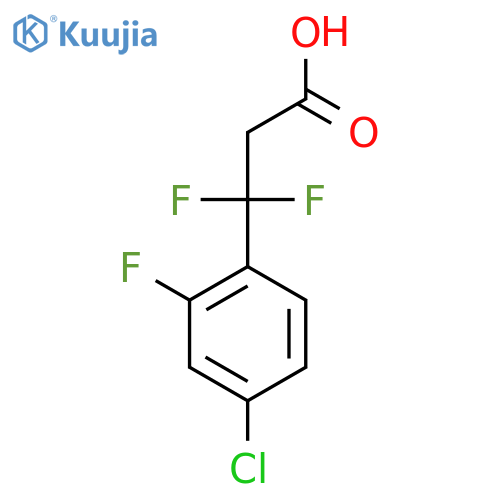 3-(4-chloro-2-fluorophenyl)-3,3-difluoropropanoic acid structure