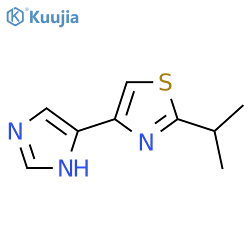 4-(1H-imidazol-4-yl)-2-(propan-2-yl)-1,3-thiazole structure