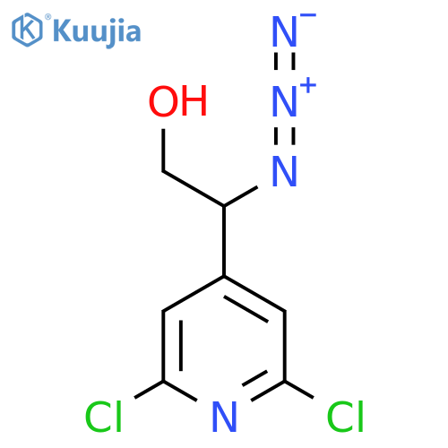 2-azido-2-(2,6-dichloropyridin-4-yl)ethan-1-ol structure