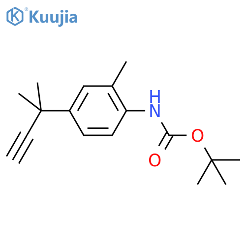 tert-butyl N-2-methyl-4-(2-methylbut-3-yn-2-yl)phenylcarbamate structure