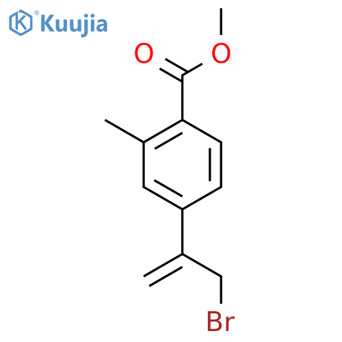 methyl 4-(3-bromoprop-1-en-2-yl)-2-methylbenzoate structure