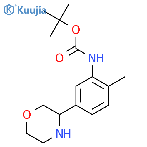 tert-butyl N-2-methyl-5-(morpholin-3-yl)phenylcarbamate structure