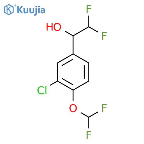 1-3-chloro-4-(difluoromethoxy)phenyl-2,2-difluoroethan-1-ol structure