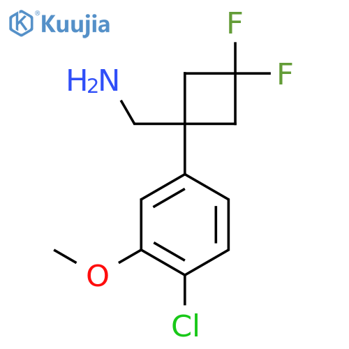 1-(4-chloro-3-methoxyphenyl)-3,3-difluorocyclobutylmethanamine structure