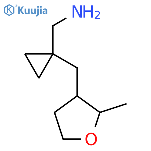 {1-(2-methyloxolan-3-yl)methylcyclopropyl}methanamine structure