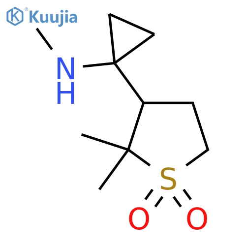 2,2-dimethyl-3-1-(methylamino)cyclopropyl-1lambda6-thiolane-1,1-dione structure