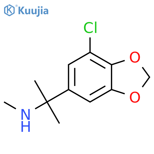 2-(7-chloro-1,3-dioxaindan-5-yl)propan-2-yl(methyl)amine structure