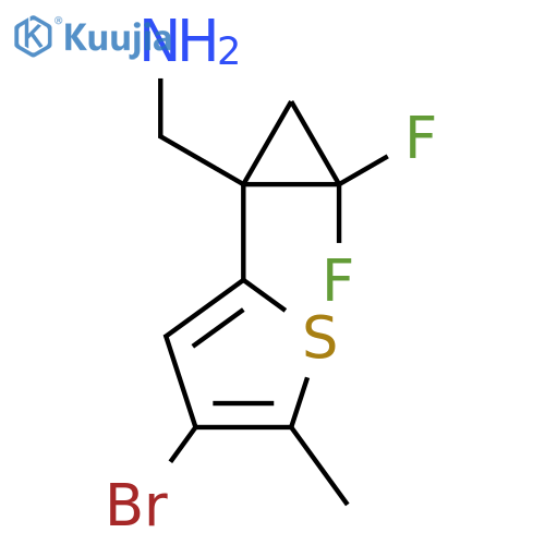 [1-(4-Bromo-5-methylthiophen-2-yl)-2,2-difluorocyclopropyl]methanamine structure