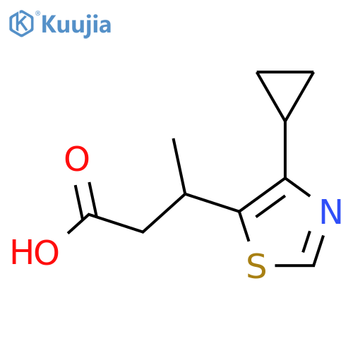 3-(4-cyclopropyl-1,3-thiazol-5-yl)butanoic acid structure