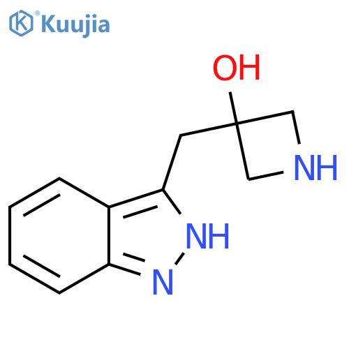 3-(1H-indazol-3-yl)methylazetidin-3-ol structure