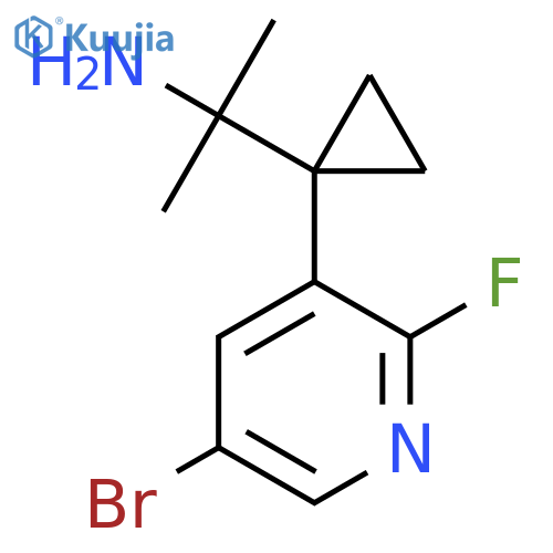 2-1-(5-bromo-2-fluoropyridin-3-yl)cyclopropylpropan-2-amine structure