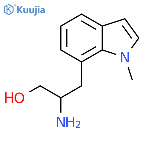 2-amino-3-(1-methyl-1H-indol-7-yl)propan-1-ol structure