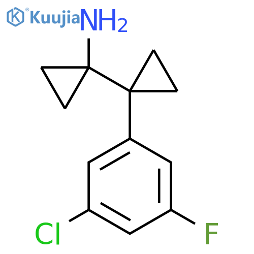 1-1-(3-chloro-5-fluorophenyl)cyclopropylcyclopropan-1-amine structure