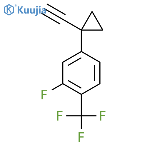 4-(1-ethynylcyclopropyl)-2-fluoro-1-(trifluoromethyl)benzene structure