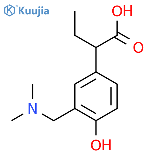 2-{3-(dimethylamino)methyl-4-hydroxyphenyl}butanoic acid structure