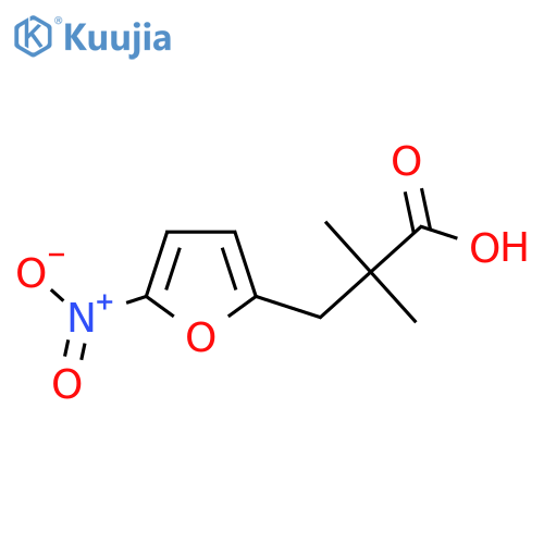 2,2-dimethyl-3-(5-nitrofuran-2-yl)propanoic acid structure