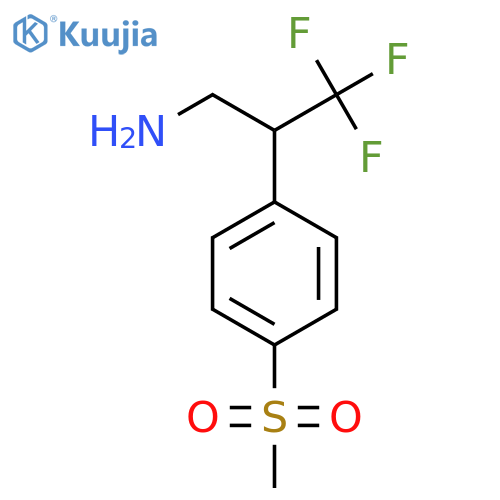 3,3,3-trifluoro-2-(4-methanesulfonylphenyl)propan-1-amine structure