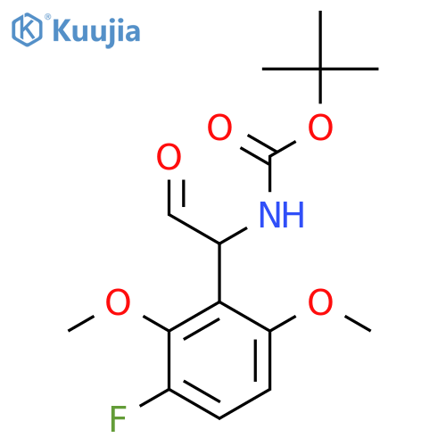 tert-butyl N-1-(3-fluoro-2,6-dimethoxyphenyl)-2-oxoethylcarbamate structure