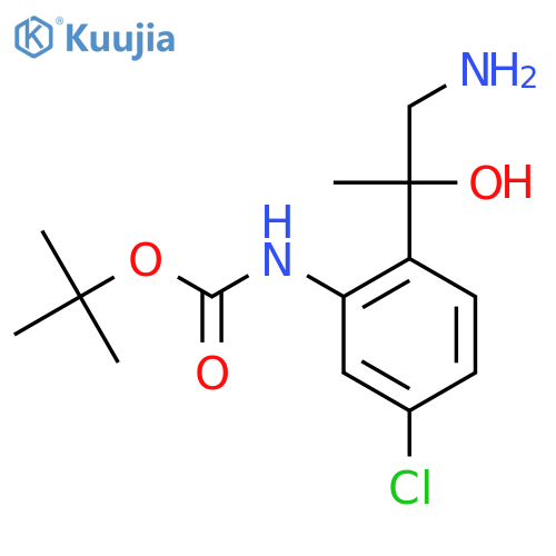 tert-butyl N-2-(1-amino-2-hydroxypropan-2-yl)-5-chlorophenylcarbamate structure