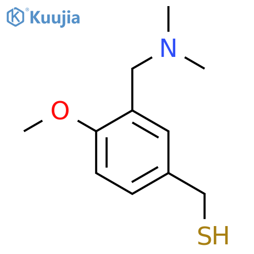 {3-(dimethylamino)methyl-4-methoxyphenyl}methanethiol structure