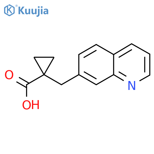 1-(quinolin-7-yl)methylcyclopropane-1-carboxylic acid structure