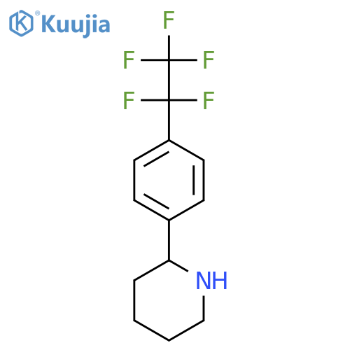 2-4-(pentafluoroethyl)phenylpiperidine structure