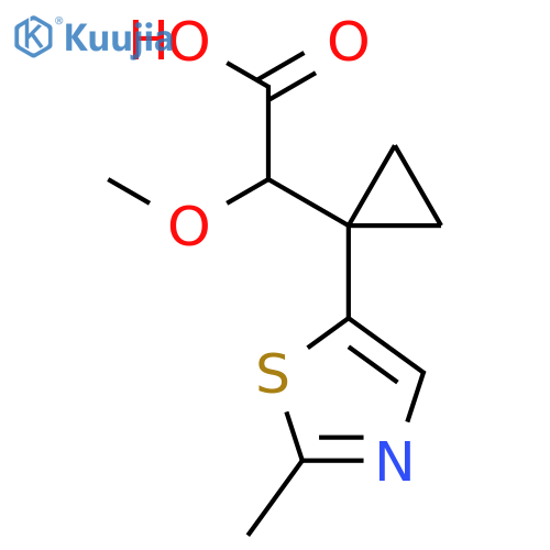 2-methoxy-2-1-(2-methyl-1,3-thiazol-5-yl)cyclopropylacetic acid structure