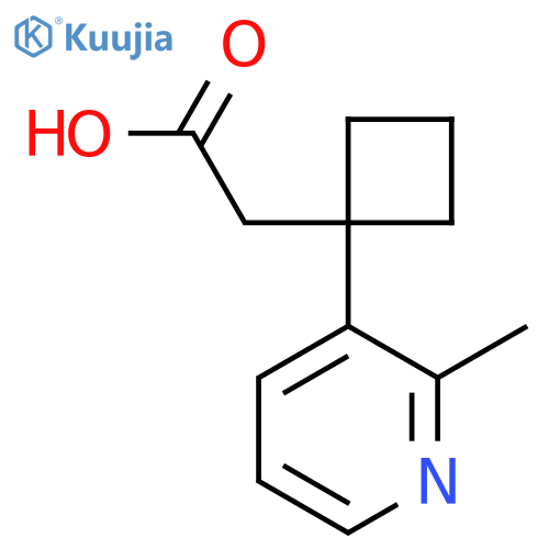 2-1-(2-methylpyridin-3-yl)cyclobutylacetic acid structure