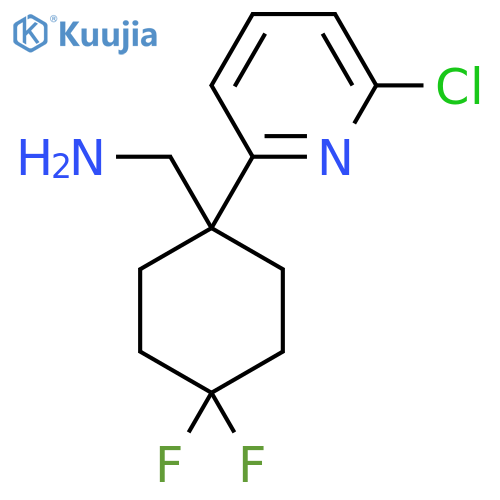 1-(6-chloropyridin-2-yl)-4,4-difluorocyclohexylmethanamine structure
