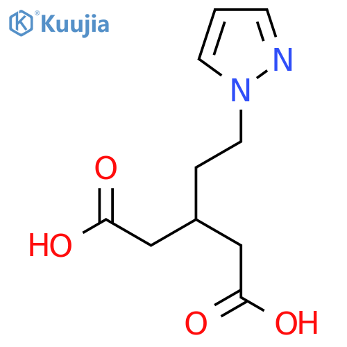 3-2-(1H-pyrazol-1-yl)ethylpentanedioic acid structure