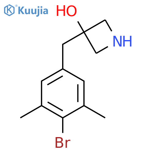3-(4-bromo-3,5-dimethylphenyl)methylazetidin-3-ol structure