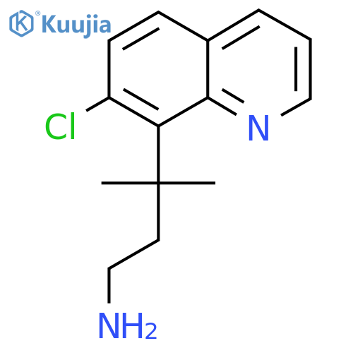 3-(7-chloroquinolin-8-yl)-3-methylbutan-1-amine structure