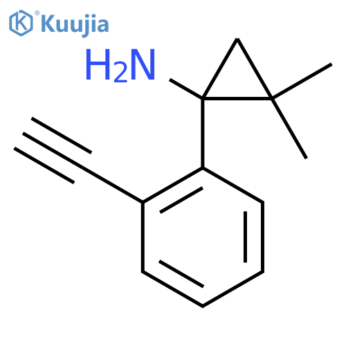 1-(2-ethynylphenyl)-2,2-dimethylcyclopropan-1-amine structure