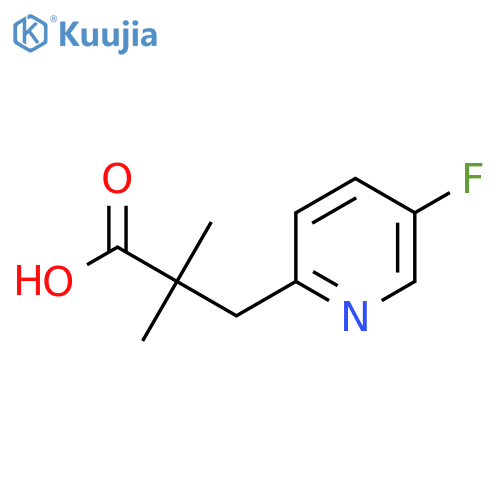3-(5-fluoropyridin-2-yl)-2,2-dimethylpropanoic acid structure