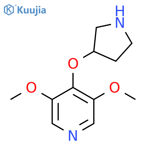 3,5-Dimethoxy-4-(pyrrolidin-3-yloxy)pyridine structure