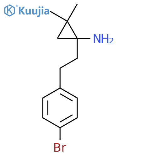 1-2-(4-bromophenyl)ethyl-2,2-dimethylcyclopropan-1-amine structure