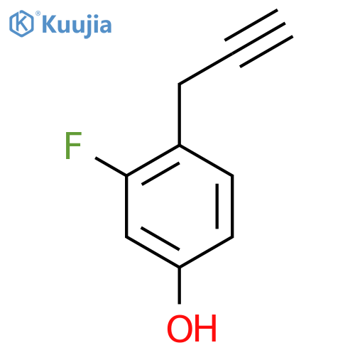 3-fluoro-4-(prop-2-yn-1-yl)phenol structure