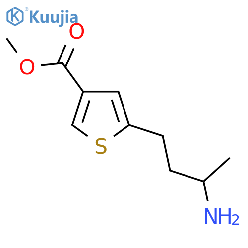 methyl 5-(3-aminobutyl)thiophene-3-carboxylate structure