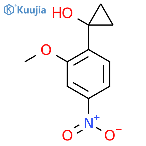 1-(2-methoxy-4-nitrophenyl)cyclopropan-1-ol structure