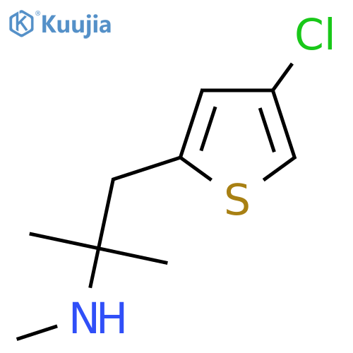 [1-(4-Chlorothiophen-2-yl)-2-methylpropan-2-yl](methyl)amine structure